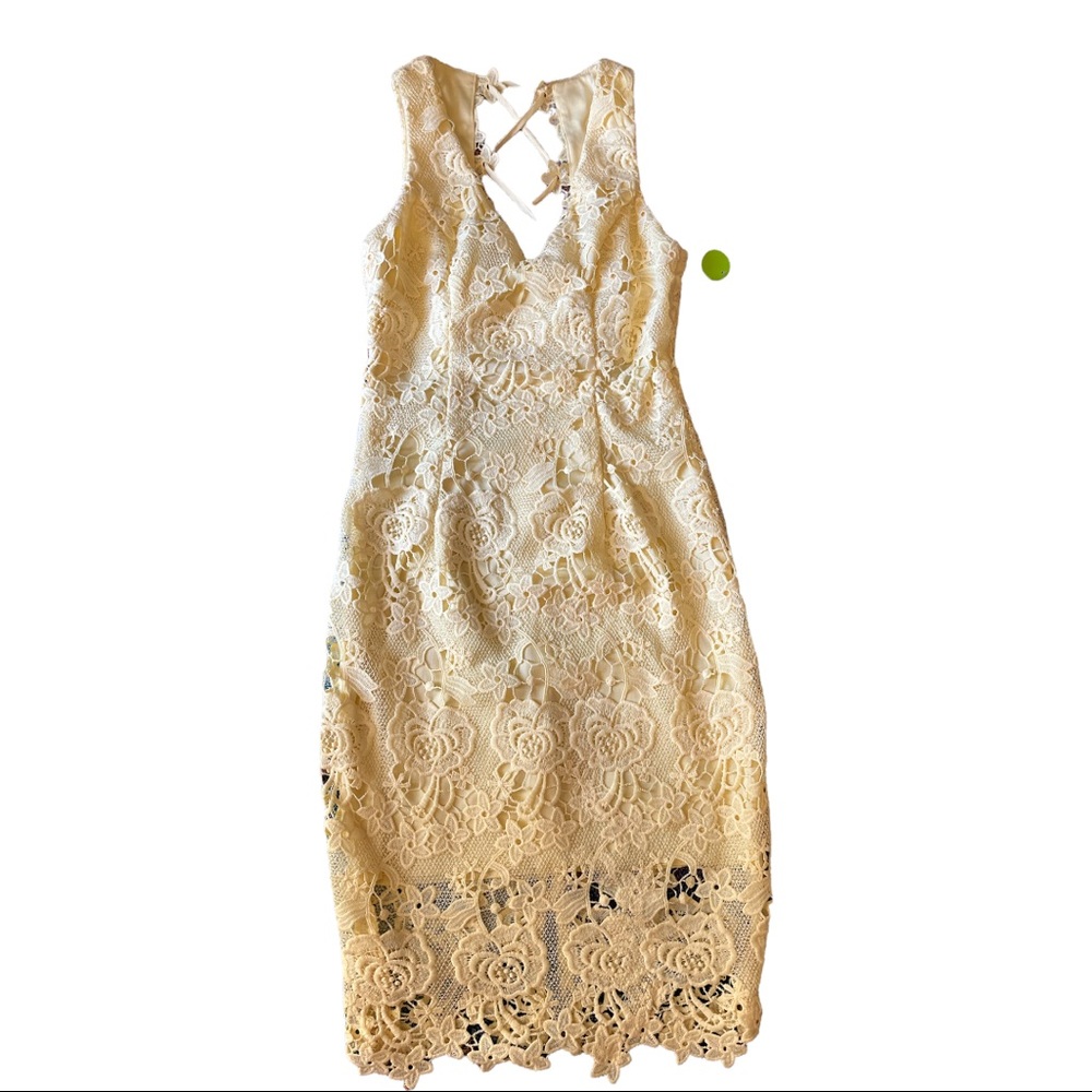 Size 2 Yellow Crochet Lace dress